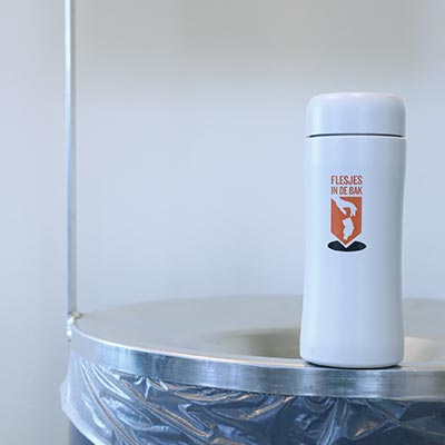 Bedruckte Flasche Niederlande Clean-Kampagne
