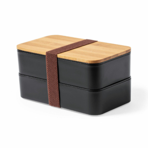 Fach Lunchbox Bambus - schwarz