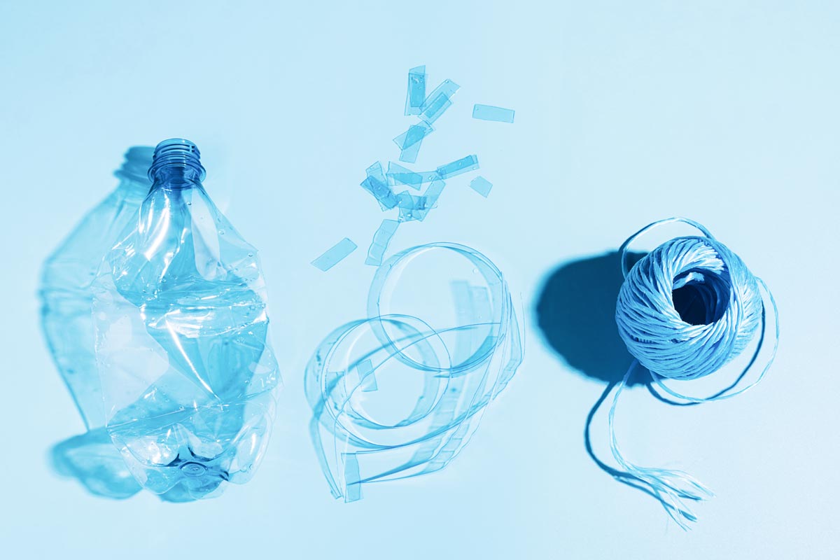 Retulp recyceltes Konzept Recycling Kunststoff leere Kunststoffflasche
