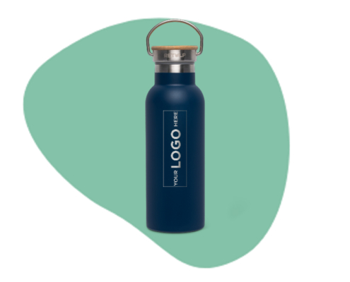 Edelstahl Trinkflasche personalisiert mit Logo – 500ml Thermoflasche  Wasserflasche selbst gestalten, mit eigenem Logo bedrucken, Firmen  Werbeartikel, Werbegeschenke